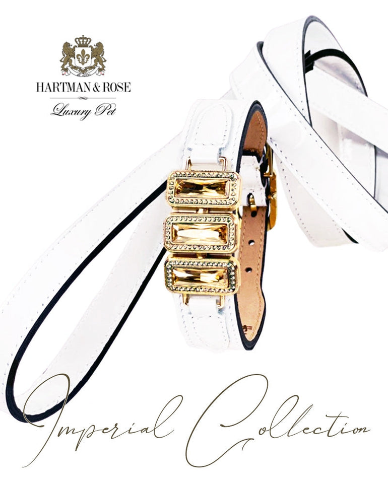 Imperial Collection in White Patent & Gold